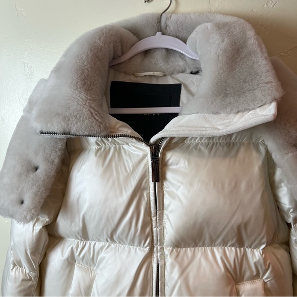 NWT Dawn Levy Phoenix shearling jacket in Chiffon white XS - Picture 9 of 16